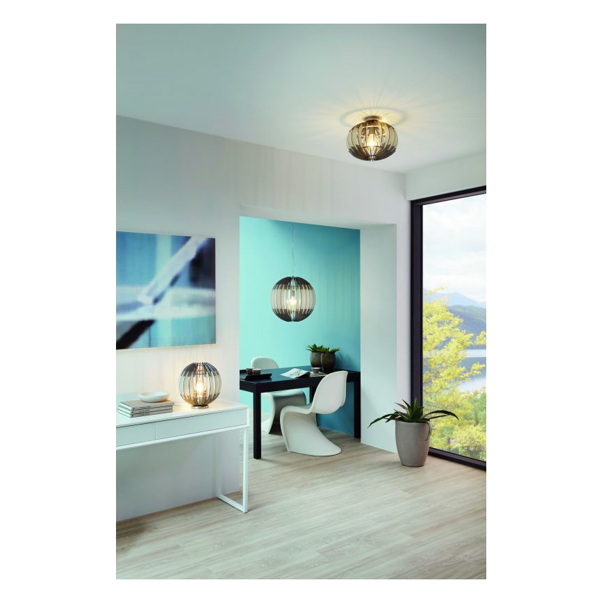 Eglo 79137 - Stropné svietidlo OLMERO 1xE27/60W/230V šedo-biela