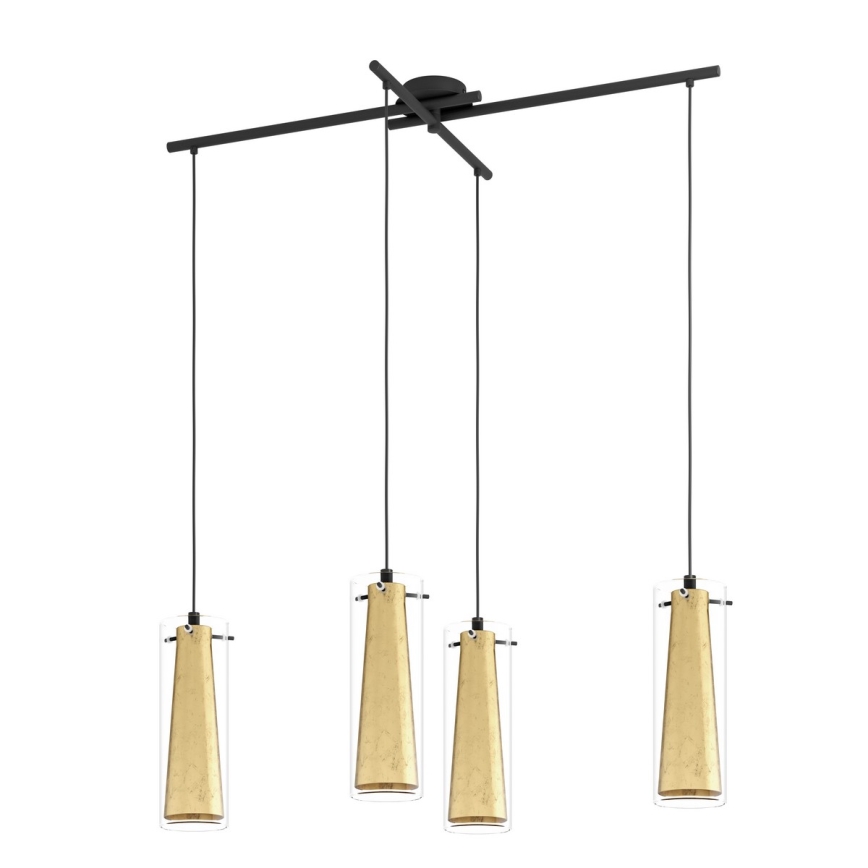 Eglo 79344 - Luster na lanku PINTO GOLD 4xE27/40W/230V zlatá