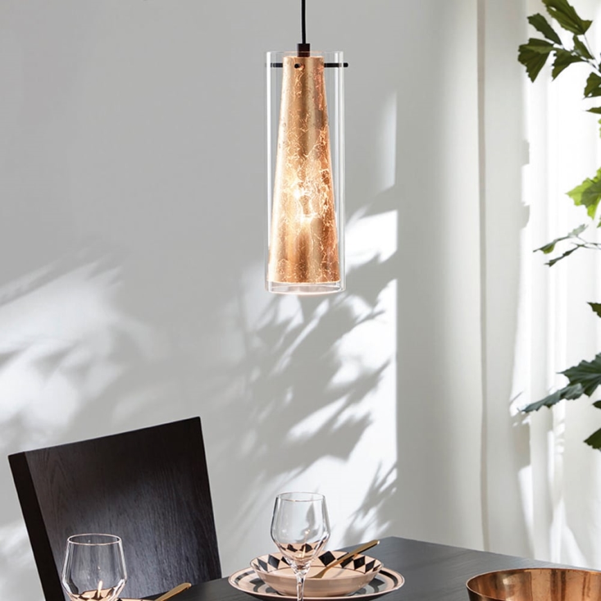 Eglo 79344 - Luster na lanku PINTO GOLD 4xE27/40W/230V zlatá