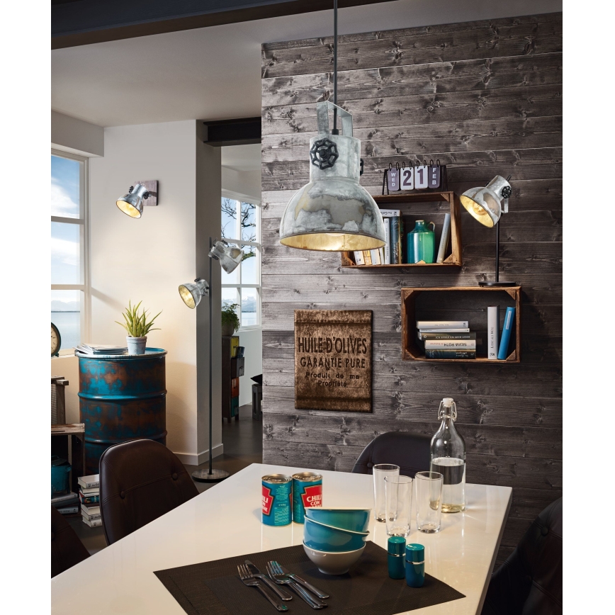 Eglo 79369 - Stojacia lampa BARNSTAPLE 2xE27/40W/230V