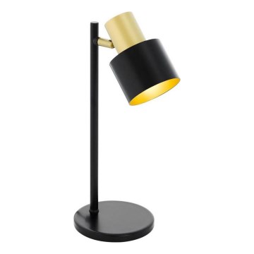 Eglo 79375 - Stolná lampa FIUMARA 1xE27/60W/230V čierna/zlatá