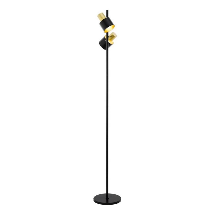 Eglo 79376 - Stojacia lampa FIUMARA 2xE27/60W/230V čierna/zlatá
