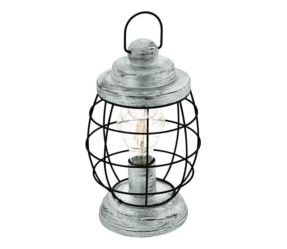 Eglo 79436 - Stolná lampa BAMPTON 1xE27/60W/230V strieborná 79436