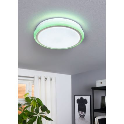 Eglo 79512 - LED RGB stmievateľné stropné svietidlo LIPARI LED/24W/230V + diaľkové ovládanie
