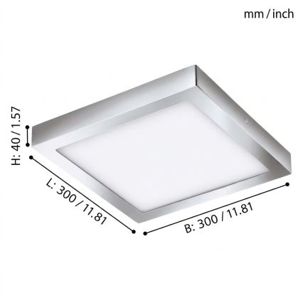 Eglo 79528 - LED Kúpeľňové stropné svietidlo DURANGO LED/22W/230V 30x30 cm IP44