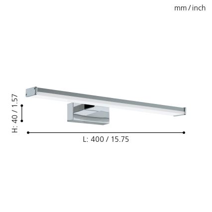 Eglo 79532 - LED Kúpeľňové osvetlenie zrkadla SARNOR LED/7,4W/230V 40 cm IP44 chróm