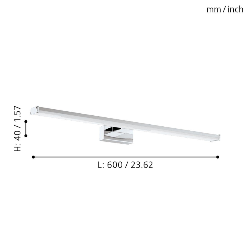 Eglo 79533 - LED Kúpeľňové osvetlenie zrkadla SARNOR LED/11W/230V 60 cm IP44 lesklý chróm
