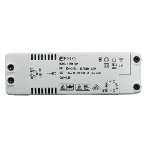 Eglo 80884 - Elektrický transformátor EINBAUSPOT 20 - 60W/230V/12V AC