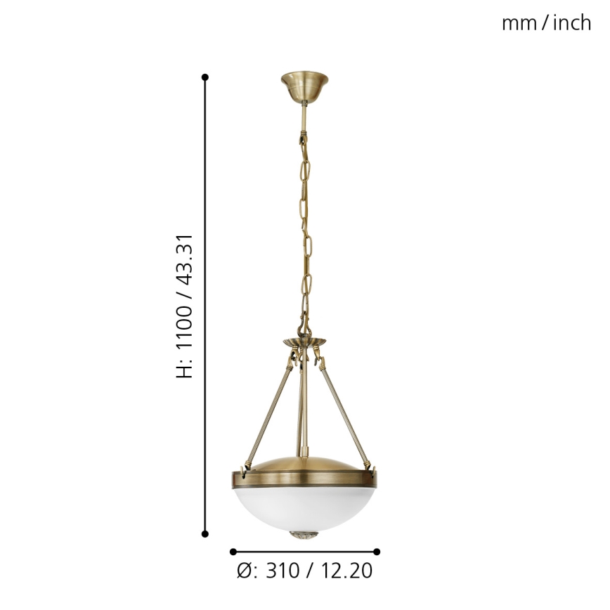 EGLO 82747 - Luster SAVOY 2xE27/60W