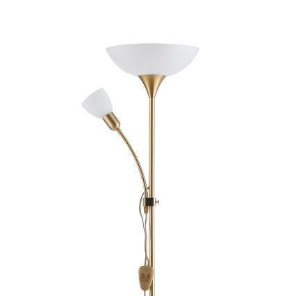 EGLO - Stojacia lampa 1xE27/60W + 1xE14/25W zlatá