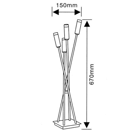 Eglo 83332 - Stolná lampa BIX 4xG9/40W/230V