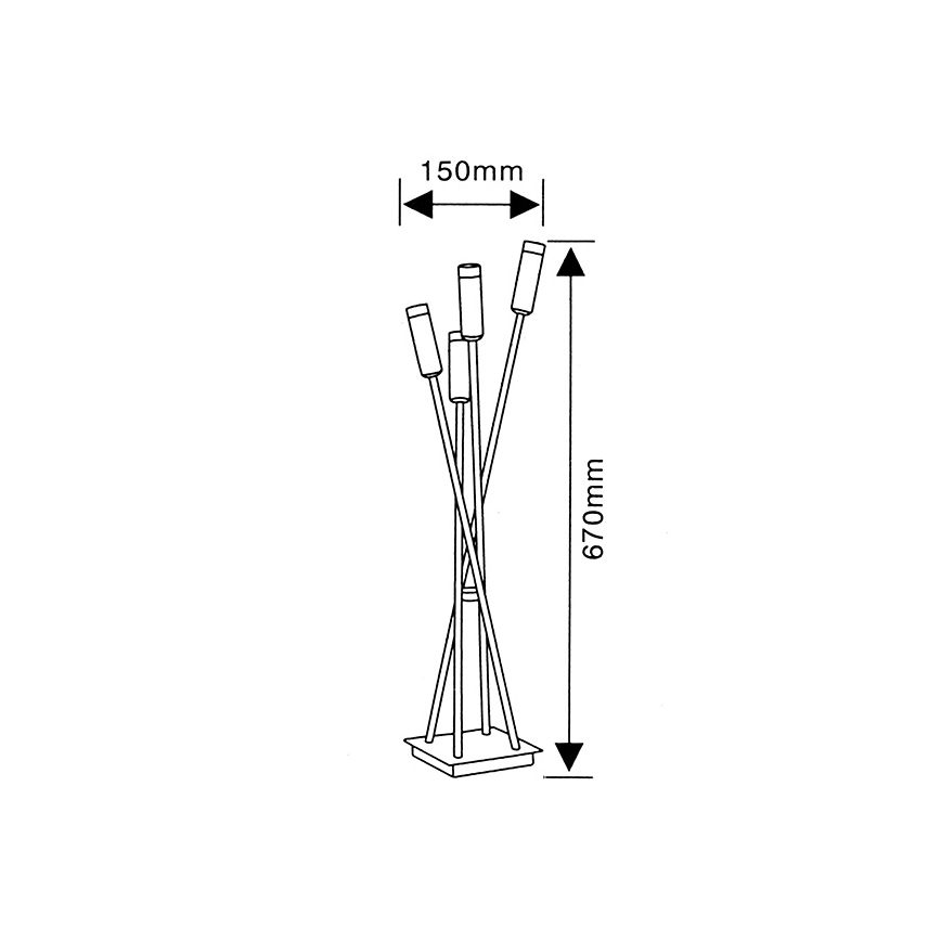 Eglo 83332 - Stolná lampa BIX 4xG9/40W/230V