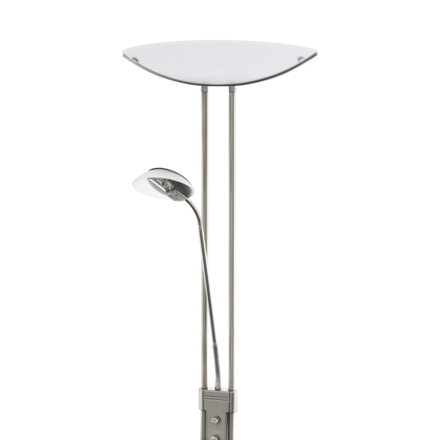 EGLO - Stmievateľná stojacia lampa BAYA 1xR7s/230W+1xG9/33W matný chróm