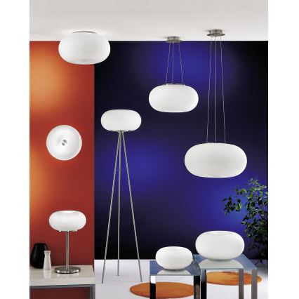 EGLO 86818 - stolné svietidlo OPTICA 2xE27/60W biele opálové sklo