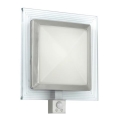 EGLO 88163 - Vonkajšie nástenné svietidlo s čidlom PALI 1xE27/15W + LED/1,28W IP44