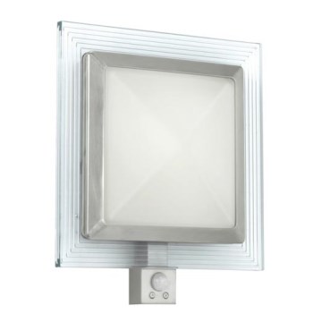 EGLO 88163 - Vonkajšie nástenné svietidlo s čidlom PALI 1xE27/15W + LED/1,28W IP44