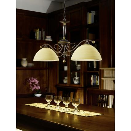 EGLO 89134 - luster na reťazi BELUGA 2xE27/60W