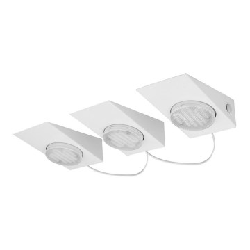 Eglo 89608 - SADA 3x bodových svietidiel KOB 3xGX53/7W/230V