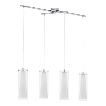 EGLO 89834 - luster závesný PINTO 4xE27/60W biele opálové sklo EGLO 89834 - luster závesný PINTO 4xE27/60W biele opálové sklo