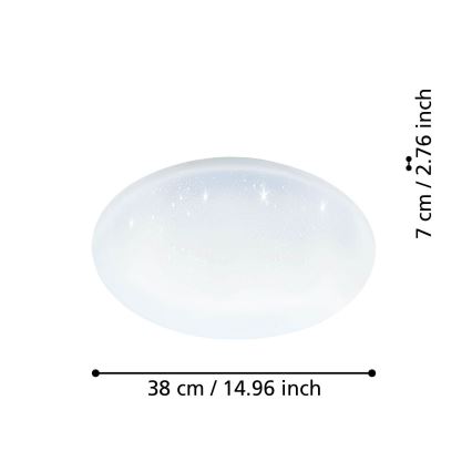 Eglo - LED Stmievateľné stropné svietidlo LED/19,2W/230V 2700-6500K ZigBee