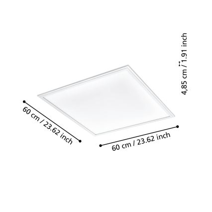 Eglo - LED Stmievateľné stropné svietidlo LED/33W/230V 2700-6500K biela ZigBee