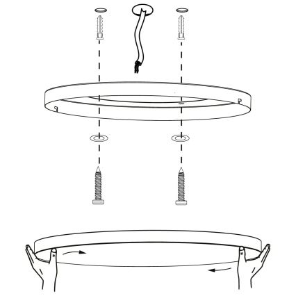 Eglo - LED RGBW Stmievateľné stropné svietidlo LED/22,4W/230V ZigBee