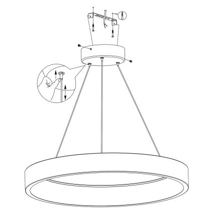 Eglo - LED RGBW Stmievateľný luster na lanku LED/26W/230V 2700-6500K ZigBee