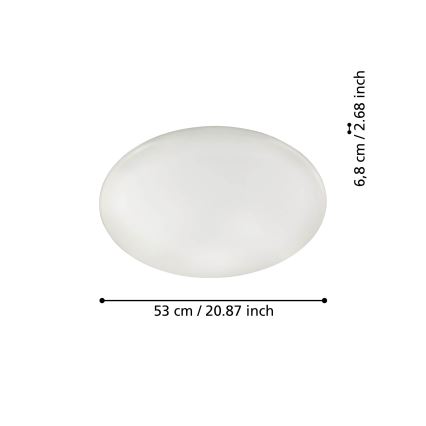 Eglo - LED Stmievateľné stropné svietidlo LED/44,8W/230V ZigBee