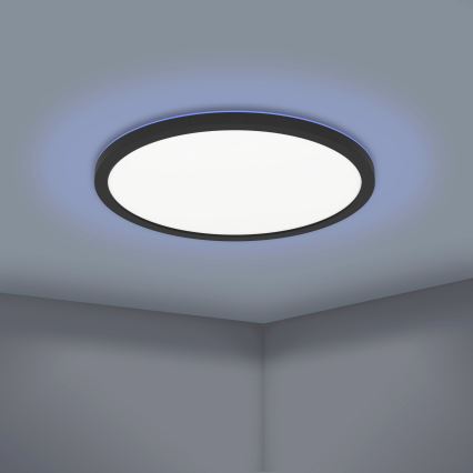 Eglo - LED RGBW Stmievateľné stropné svietidlo LED/14,6W/230V čierna ZigBee