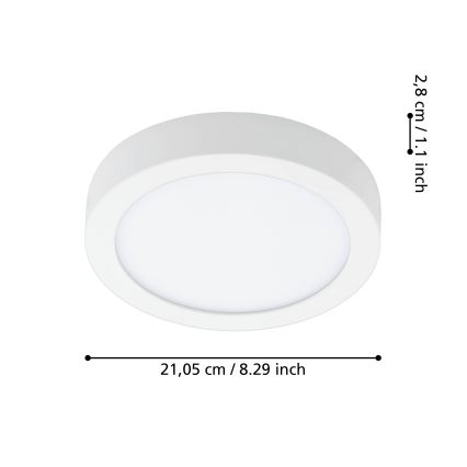 Eglo - LED Stmievateľné kúpeľňové stropné svietidlo LED/16,5W/230V 2700-6500K IP44 ZigBee