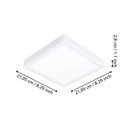 Eglo - LED Stmievateľné kúpeľňové stropné svietidlo LED/16,5W/230V 2700-6500K IP44 ZigBee