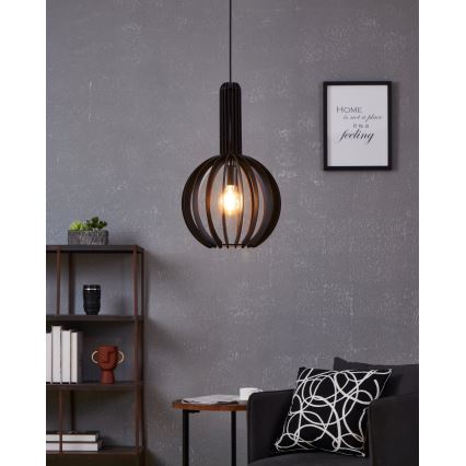 Eglo - Luster na lanku 1xE27/40W/230V pr. 31 cm čierna