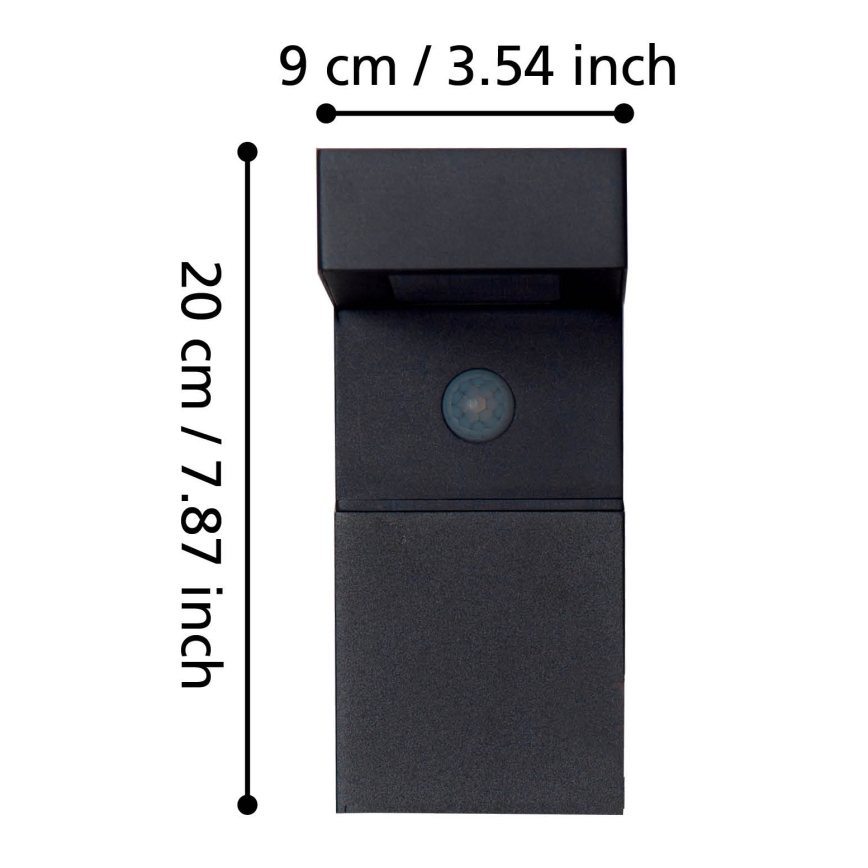 Eglo - LED Vonkajšie solárne svietidlo so senzorom 18xLED/0,2W/3,7V 2200 mAh IP44
