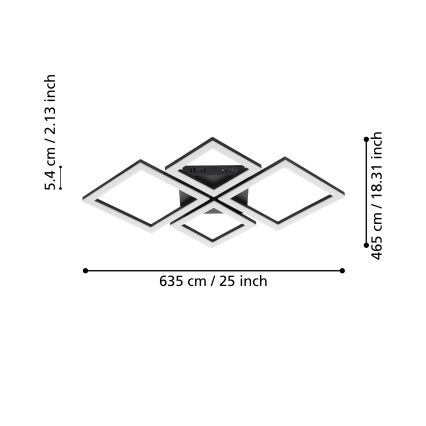 Eglo - LED Stmievateľné stropné svietidlo LED/42W/230V