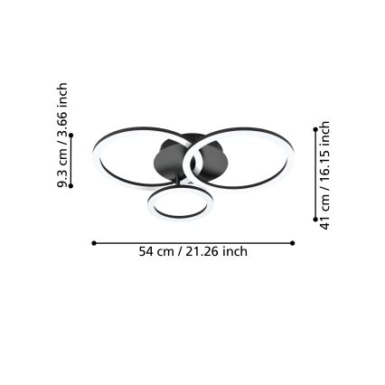 Eglo - LED Stmievateľné stropné svietidlo LED/33W/230V