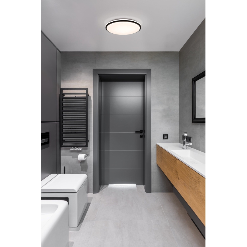 Eglo - LED Kúpeľňové stropné svietidlo LED/15,6W/230V IP44 čierna