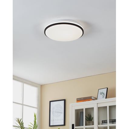 Eglo - LED Kúpeľňové stropné svietidlo LED/15,6W/230V IP44 čierna