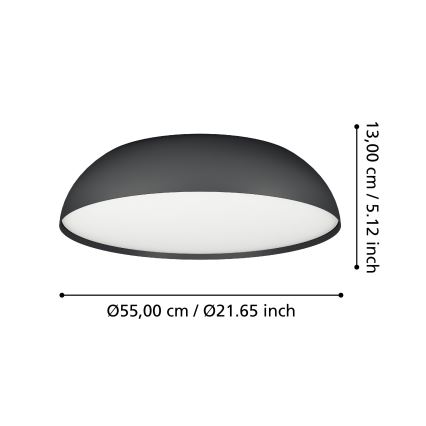 Eglo - LED RGBW Stmievateľné stropné svietidlo 3xLED/11W/230V 2700-6500K pr. 55 cm