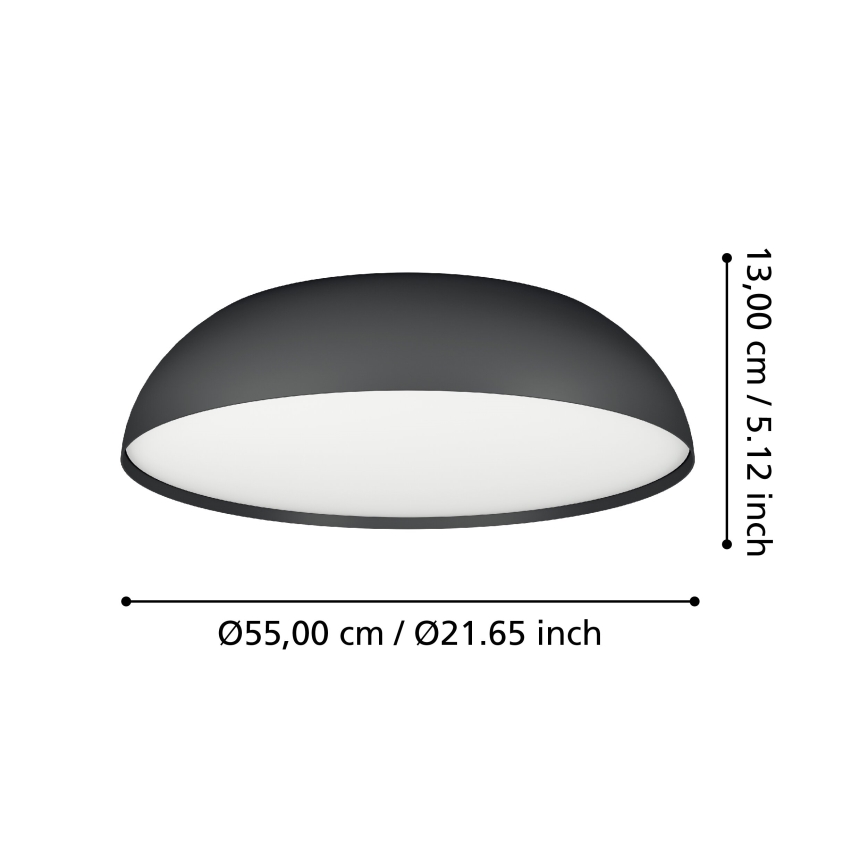 Eglo - LED RGBW Stmievateľné stropné svietidlo 3xLED/11W/230V 2700-6500K pr. 55 cm