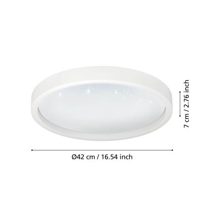 Eglo - LED RGBW Stmievateľné stropné svietidlo LED/17,8W/230V 24700-6500K