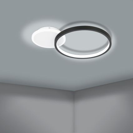Eglo - LED Stmievateľné stropné svietidlo LED/15W/230V čierna + diaľkové ovládanie
