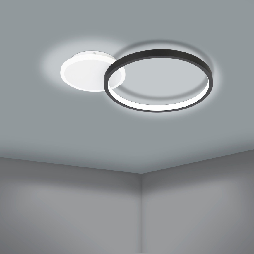 Eglo - LED Stmievateľné stropné svietidlo LED/15W/230V čierna + diaľkové ovládanie