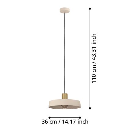 Eglo - Luster na lanku 1xE27/40W/230V