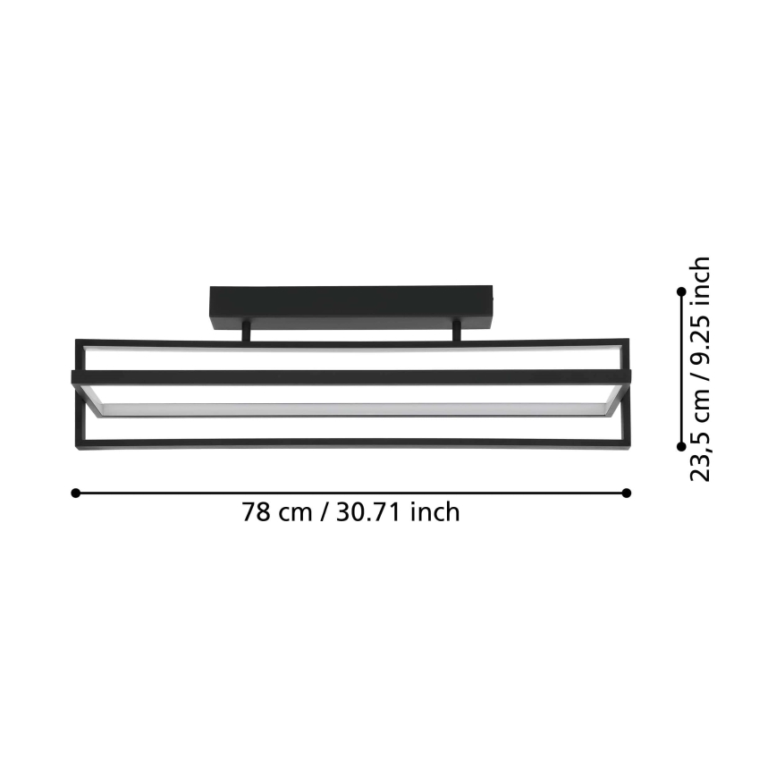 Eglo - LED Stmievateľné stropné svietidlo LED/34W/230V + diaľkové ovládanie