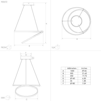 Eglo - LED Luster na lanku LED/36W/230V