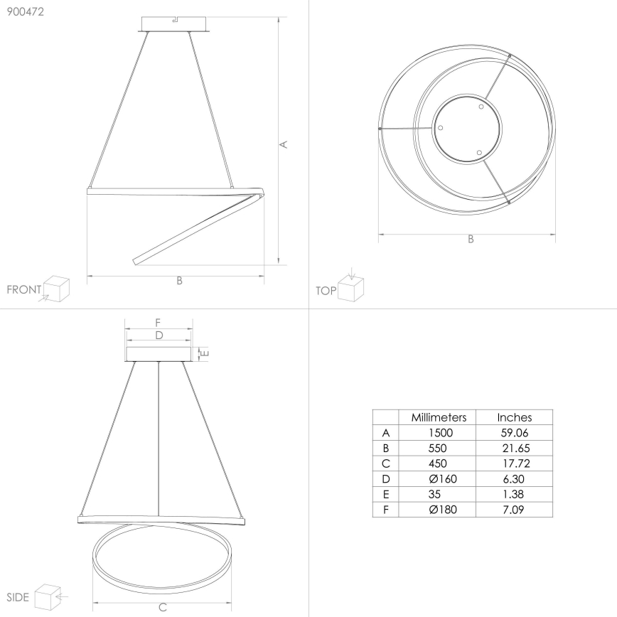 Eglo - LED Luster na lanku LED/36W/230V