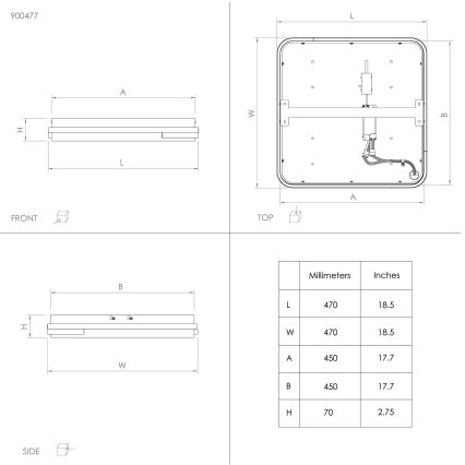 Eglo - LED RGBW Stmievateľné stropné svietidlo LED/22W/230V 2700-6500K