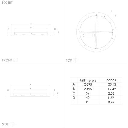 Eglo - LED RGBW Stmievateľné stropné svietidlo LED/35W/230V 2700-6500K