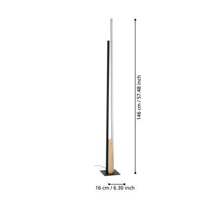 Eglo - LED Stojacia lampa LED/24W/230V