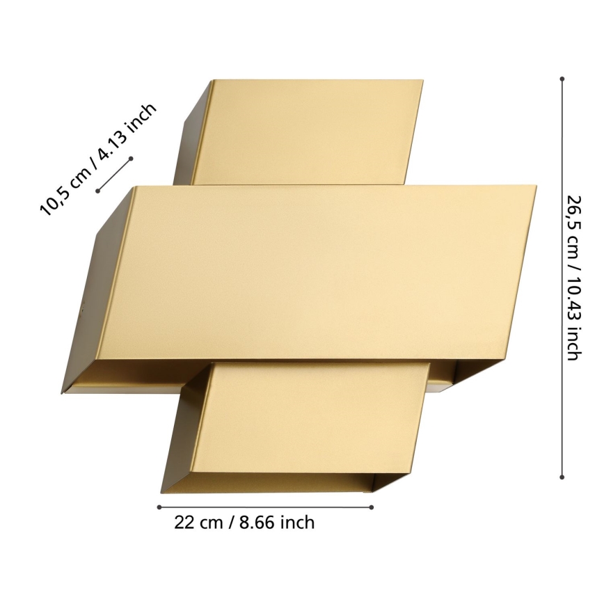 Eglo - Nástenné svietidlo 1xE27/40W/230V zlatá